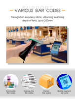 Syble paiement Mobile nouveau modèle de lecteur de codes à barres QR, Scanner de codes à barres 2D portatif filaire, XB-D20