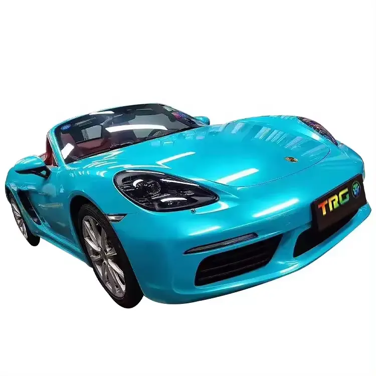 Película de vinilo que cambia de color de coche azul lago de Metal brillante superbrillante Una variedad de colores elegantes disponibles para automóviles