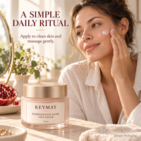 Crème pour le visage à la grenade, acide hyaluronique, beurre de karité, hydratante, éclaircissante, illuminatrice, marque privée, OEM, ODM, soins de la peau