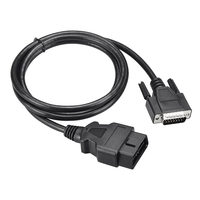Adaptador de OBD2 Hembra de 16 Pines para Automóvil a DB15 de 15 Pines, Conector OBD 2/II a DB/D-sub de 15 Pines, Cable de Diagnóstico con Conector de CC