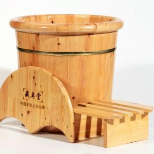 ถังแช่เท้าไม้ไซเปรสซางก้าอตังพร้อมฝาปิด ขนาดมาตรฐานสำหรับใช้ในบ้าน - Product Image 4