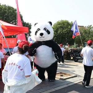 QUTENG Costumi Gonfiabili <span class=keywords><strong>XL</strong></span> da Mascotte <span class=keywords><strong>Panda</strong></span> e Orso Polare in Peluche da 2m per Adulti Unisex, per Feste di Halloween e Passeggiate - Product Image 3