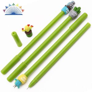 Papelería Coreana, Bolígrafo Creativo de Colores con Diseño de Cactus en Maceta, con Logotipo - Product Image 2