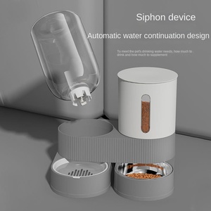 2,4L Katzenfutterautomat & 2,6L Wasserspender 2-in-1 Intelligenter Automatischer Futterautomat mit 360° Drehbarem Design aus PP-Material - Product Image 2