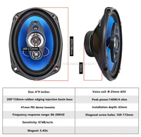 2 buah Speaker Stereo musik mobil HIFI 2 arah, Speaker Stereo musik mobil Audio HIFI 6 inci 12V 500W 12V dengan cakram gaya koaksial Subwoofer dan Tweeter untuk Audio Surround