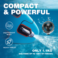 Spatium Y02 Aileron Électrique Sous-Marin 10KG Poussée Puissante Mains Libres, Kayak Gonflable pour la Pêche en Rivière et Activités Nautiques