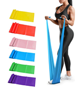 Bandes TPE à haute élasticité Bandes de fitness d'exercice en gros Bandes de résistance plates de yoga