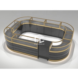 Thiết kế mới Cửa hàng đồ trang sức <span class=keywords><strong>Showcase</strong></span> LED chiếu sáng vàng trang sức truy cập <span class=keywords><strong>Showcase</strong></span> Vòng tròn đơn giản Mall kiosk thiết kế đồ trang sức kiosk - Product Image 5