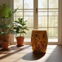 Banc, tabouret, ottoman en céramique de porcelaine au design chinois traditionnel, pour hôtel, salle à manger, salon, chambre, extérieur, décoration intérieure, motif fleurs et oiseaux