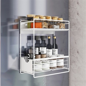 Étagère de rangement magnétique en fer pour réfrigérateur, type autoportant, étanche, moderne, pour cuisine, à un seul niveau - Product Image 5