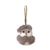 Breloque de sac canari mignon, jouet en peluche petit oiseau amusant, cadeau d'anniversaire unisexe, poupée de sac à dos, porte-clés en polyester, à partir de 14 ans