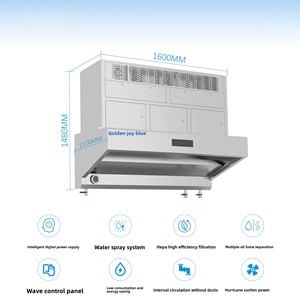 Depuratore <span class=keywords><strong>di</strong></span> Fumi d'Olio per Cucine Commerciali, Purificatore d'Aria Interno <span class=keywords><strong>Senza</strong></span> Tubi, Rimozione Odori, <span class=keywords><strong>Cappa</strong></span> Aspirante <span class=keywords><strong>Senza</strong></span> Installazione - Product Image 6