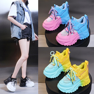 Nouvelles Chaussures Décontractées pour Filles, Style Sportif, à Semelle Épaisse, Respirantes, en Maille, pour Étudiantes, Collection Automne - Product Image 4