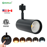 Projecteurs LED sur rail orientables à 360 degrés, 10W, 20W, 30W, en aluminium noir et blanc, très demandés