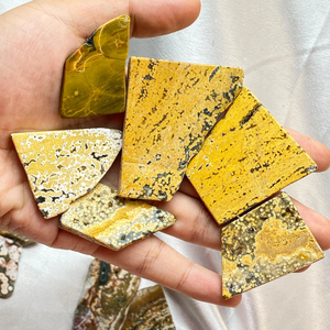 Mini Lámina de Jaspe Oceánico Natural Pulido, Losa de Piedra Natural, Espécimen Geológico Único - Product Image 2