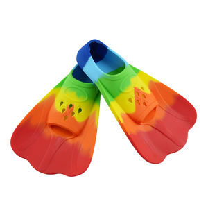 Sualtı sporları gökkuşağı yetişkin silikon kısa palet çocuklar dalış şnorkel eğitim ayak tam boy cep yüzme yüzgeçleri - Product Image 3