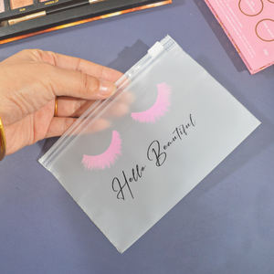 Vêtements Ziplock Sacs En Gros Impression Personnalisée <span class=keywords><strong>Sac</strong></span> À Fermeture Éclair avec logo pour Vêtements Givré Curseur Eva Blanc Zipper Vêtements Sacs - Product Image 5