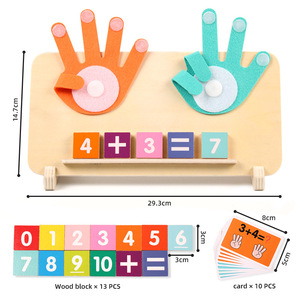 Mainan Matematika Permainan sensor tongkat penghitung kayu edukasi untuk balita dan anak prasekolah alat mengajar Palem