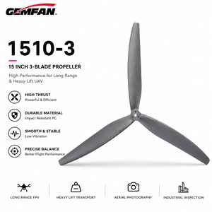 Hélice GEMFAN 1510-3 de 15 Pulgadas y 3 Aspas para FPV, Hélice de PC Resistente de Alto Empuje para Drones UAV de Largo Alcance y Gran Capacidad de Carga - Product Image 4