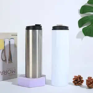 Sublimation Skinny Iced Coffee Cup Insulated With Lid Water Bottle Stainless Steel