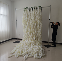 Fleurs artificielles de glycine haut de gamme personnalisables 2026, glycine suspendue en soie pour plafond, décoration de mariage blanche pour plafond