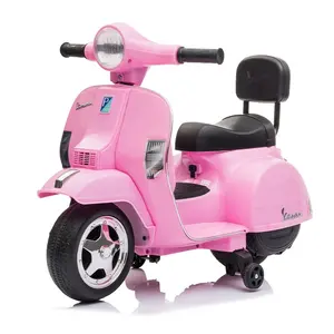 2021 дешевая цена мини Vespa лицензированный Детский Электрический мотоцикл детская езда на игрушечных машинах