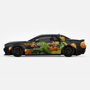 Vente en gros <span class=keywords><strong>Dragon</strong></span> <span class=keywords><strong>Ball</strong></span> Z DBZ Itasha Anime 03, habillage de voiture, film vinyle moulé, taille universelle, habillage de voiture, autocollant de voiture, design de film de voiture - Product Image 1