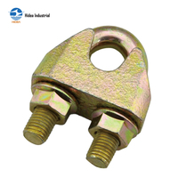 HIDEA Collier de serrage pour câble en acier malléable de type B JIS EN13411-5 Annexe, 5mm 40mm, électrogalvanisé, avec boulon en U