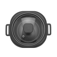 Autocuiseur Électrique 1-1,8 L en Aluminium avec Revêtement Antiadhésif, Couvercle en Verre, Fonction Maintien au Chaud Automatique, Poignée Anti-Brûlure, pour la Maison, avec Panier Vapeur