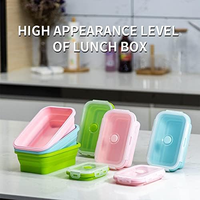 Lot de boîtes repas pliables en silicone personnalisables pour la vente en gros