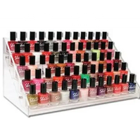 Étagère et présentoir à vernis à ongles en acrylique portable personnalisé pour les magasins