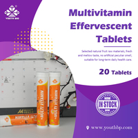 Comprimés effervescents de vitamine C, formule super-aliment, résilience pour adultes actifs, marque privée, vente en gros, approvisionnement en vrac, 20 comprimés