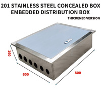 Caja oculta multifuncional integrada de 800 * 600 * 160 mm de grosor, caja de distribución de acero inoxidable oculta.