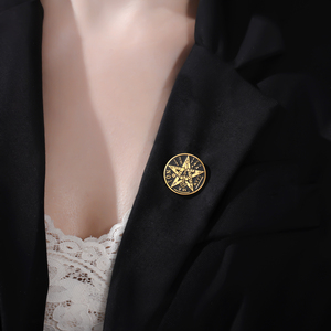 Broche <span class=keywords><strong>Pentagramme</strong></span> <span class=keywords><strong>de</strong></span> Sorcellerie en Acier Inoxydable, Amulette Hébraïque Tétragrammaton <span class=keywords><strong>de</strong></span> <span class=keywords><strong>Salomon</strong></span>, Bijou Porte-Bonheur, Badge, Accessoire <span class=keywords><strong>de</strong></span> Costume, Cadeau - Product Image 4