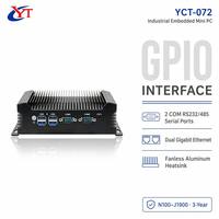 Ordinateur industriel YCT Intel N100 DDR4 NVMe GPIO RS232 COM Dual LAN 4K sans ventilateur, passerelle de calcul d'automatisation, PC industriel OEM