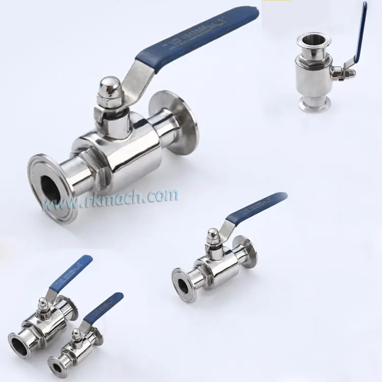 factory price 3/4'' stainless steel 316L hygenic clamp quick install ball valve