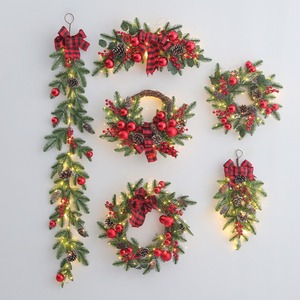 Guirlande de Noël avec lumières LED jaunes, style moderne, écologique, alimentée par piles AAA, pour mur et fenêtre intérieurs - Product Image 1