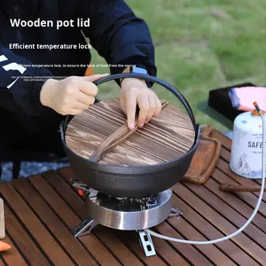 Casserole hollandaise en fonte pour le <span class=keywords><strong>camping</strong></span>, cuisson en plein air, poêle antiadhésive non revêtue pour un usage domestique, poêle à frire épaisse, ustensiles de cuisine, Chine - Product Image 5