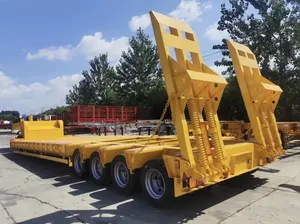 WS 40ft kontainer tri-axle truk Skeleton lowbed Semi Trailer