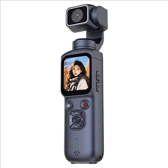 4K HD Handheld Camera 330°Face Tracking Autofocus Action Camera Portable Pocket Cam Outdoors Travel Hiking Cycling Vlog Recorder