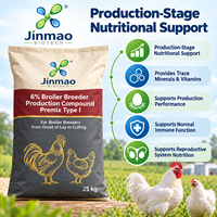 Poudre d'additifs alimentaires pour animaux de ferme Jinmao, 6% de minéraux et oligo-éléments pour l'alimentation des poulets de chair, enzyme de type I pour favoriser la nutrition