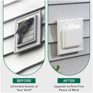 Grille d'aération en plastique durable à double porte de 4 pouces pour sèche-linge, salle de bain, résistante, 2,0 mm, anti-insectes, avec serrure à bouton, installation facile - Product Image 6