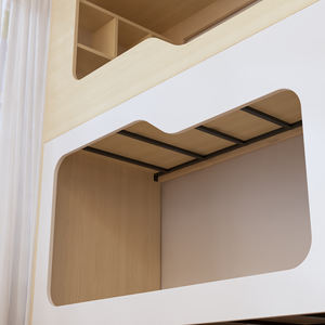 Капсульная двухъярусная кровать для студентов, используемая в школьных общежитиях, двухъярусная кровать для взрослых в апартаментах, хостеле, деревянная. - Product Image 4