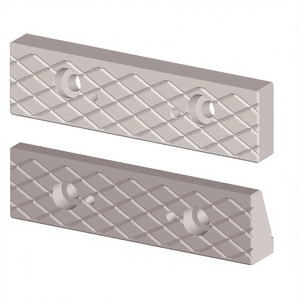 Juego de 2 mordazas romboidales para tornillo de banco modular con patrón de diamante y orificios de montaje para tornillos de banco - Product Image 2