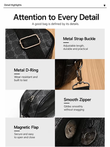 Sac messager en cuir PU imprimé pour homme, nouvelle tendance 2026, pochette carrée texturée, résistant à l'usure, en polyester, 8 pouces - Product Image 2