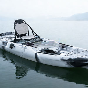 Kayak de pêche à pédales monoplace, kayak de pêche pour une personne, en plastique rigide HDPE, avec propulsion à pédales, à vendre - Product Image 2