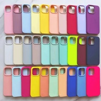 Coque de téléphone portable en silicone liquide officielle personnalisable avec logo pour Apple iPhone 15 Pro Max, coque arrière en silicone