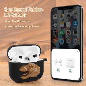 Housse en silicone pour écouteurs 3D Pvc Tyrannosaurus en forme de <span class=keywords><strong>dinosaure</strong></span> pour <span class=keywords><strong>Airpods</strong></span> Pro 3 - Product Image 3