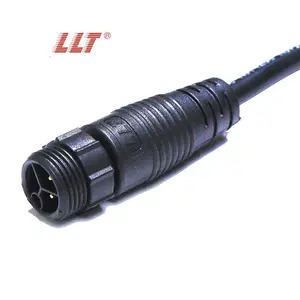 LLT M16 2 pin 3 pin IP65 IP67 Waterproof Moulded Cable Plastic PA66 Circular Connector For Outdoor LED Screen