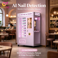 Mesin Vending Printer Kuku Otomatis Kapasitas Besar untuk Stiker Kuku Halloween, Mal & Terminal Salon